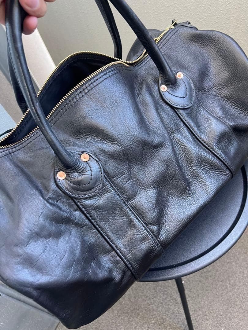 【美品】RRL ダブルアールエル ボストンバック レザー