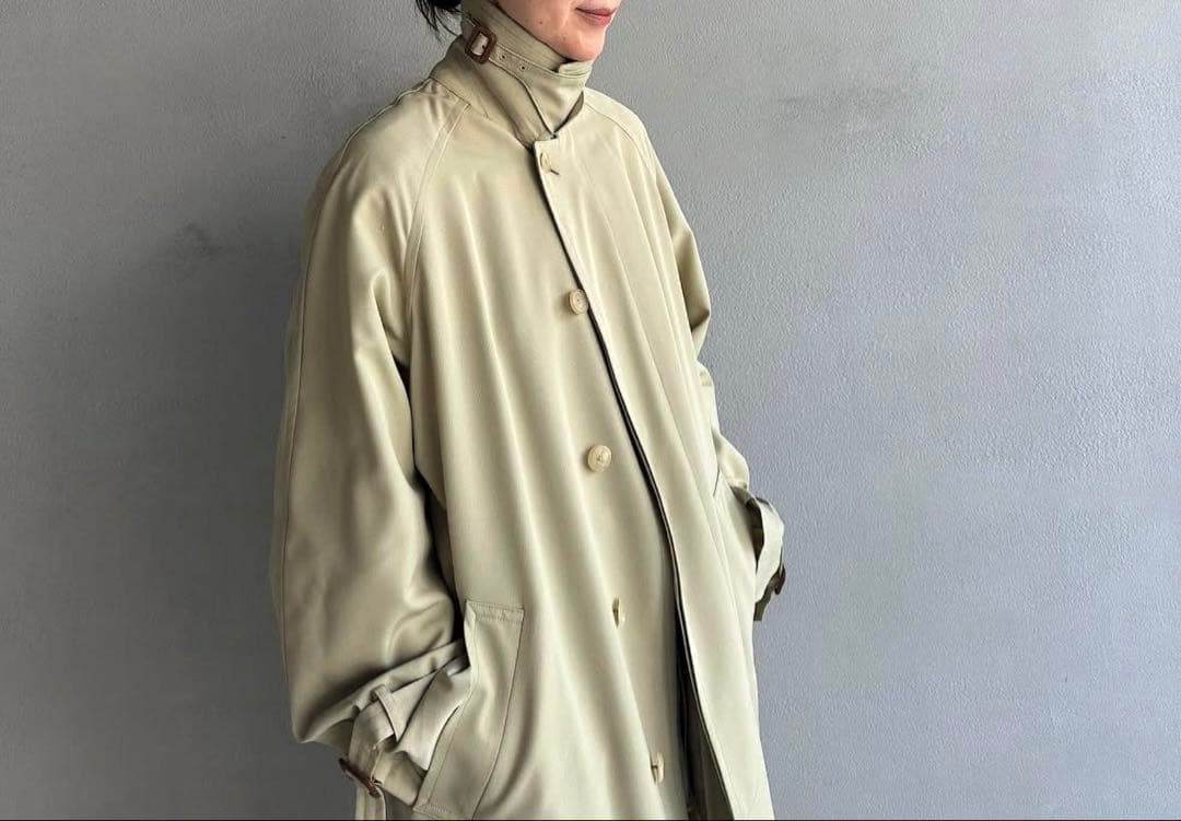 新品AURALEE SOUTIEN COLLAR COAT／ピスタチオグリーン