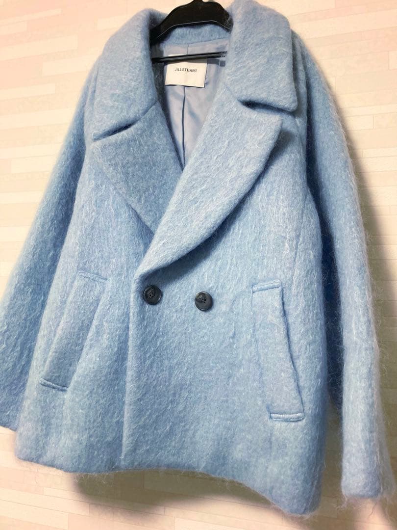 JILL STUART ウールモヘアシャギーコート