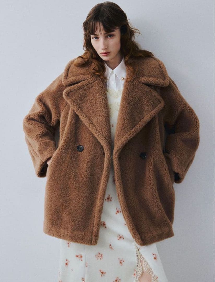 週末限定　ECOPELボアミドルコート　フレイアイディーFRAY I.D