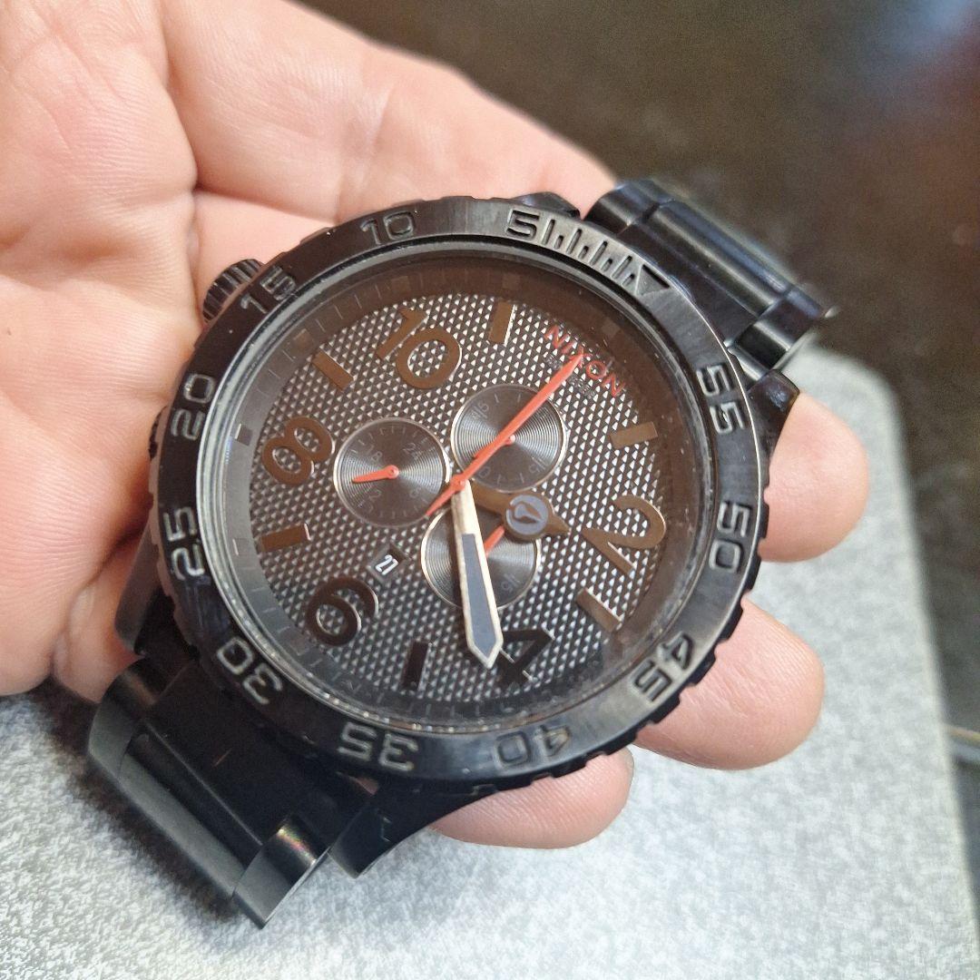美品　NIXON 51-30 CHRONO ブラッククロノグラフ 箱・取説