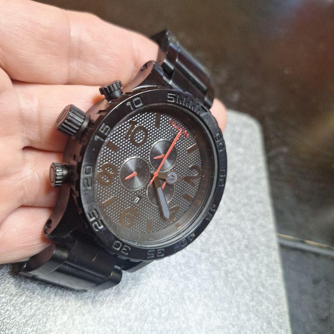 美品　NIXON 51-30 CHRONO ブラッククロノグラフ 箱・取説