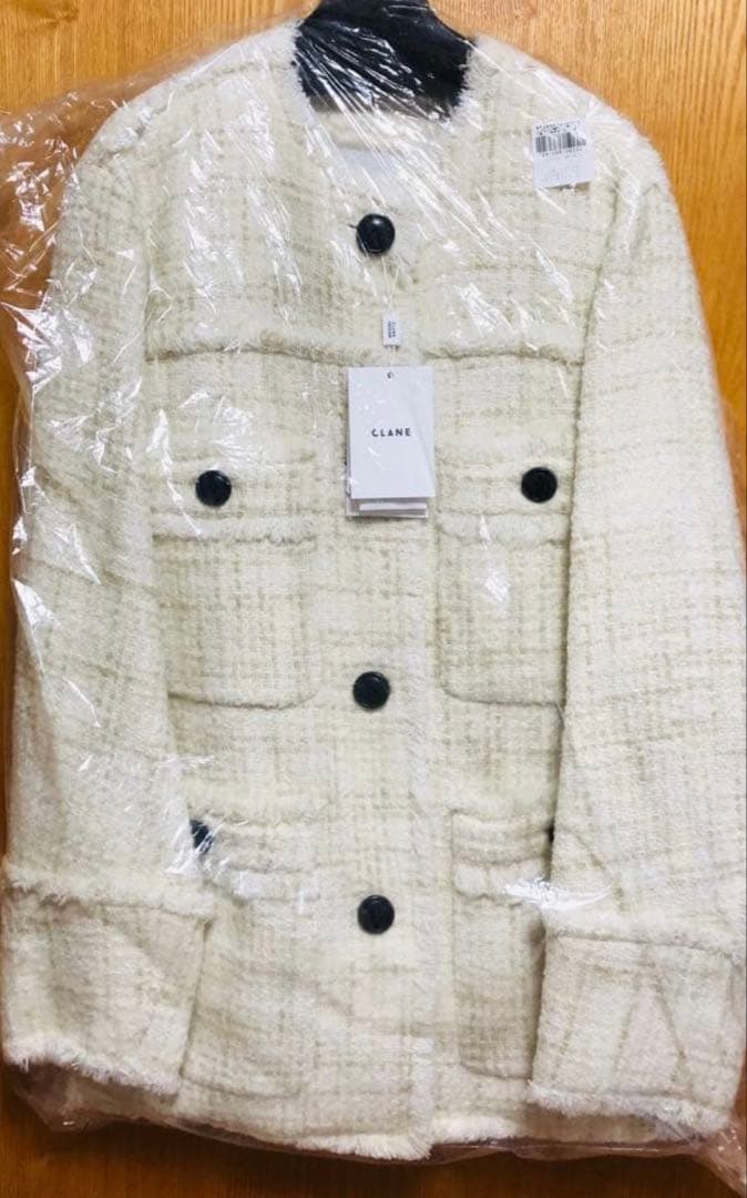 新品未使用タグ付き　CLANE NO COLOR TWEED JACKET