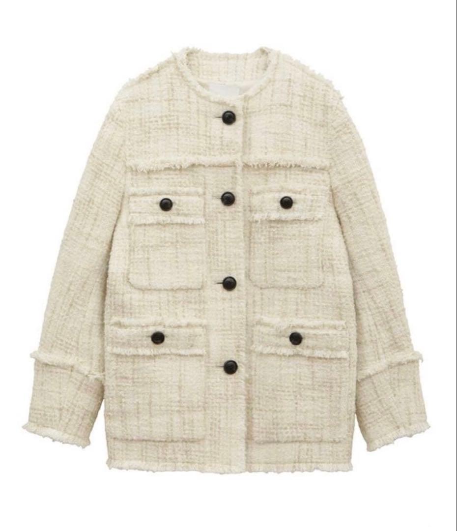 新品未使用タグ付き　CLANE NO COLOR TWEED JACKET