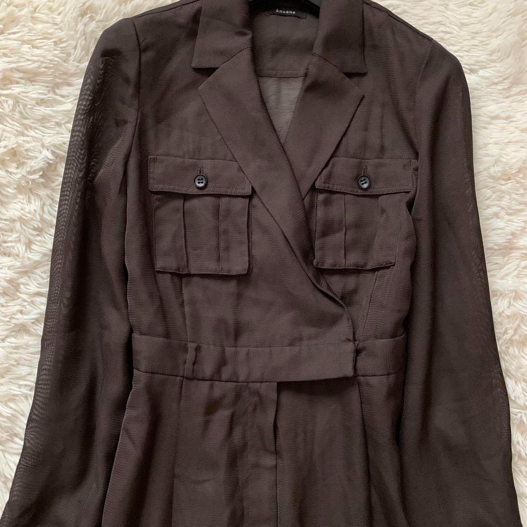 未使用級✨anuans 25年モデル サファリシアーオールインワン ワンピース