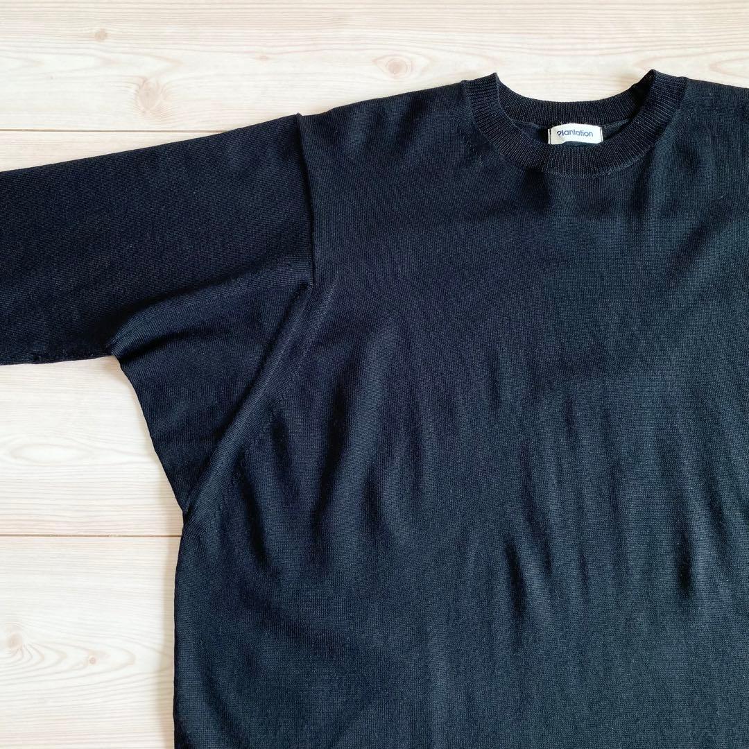 美品 Plantation 2021AW ウーステッドヤーン ワンピース M 黒