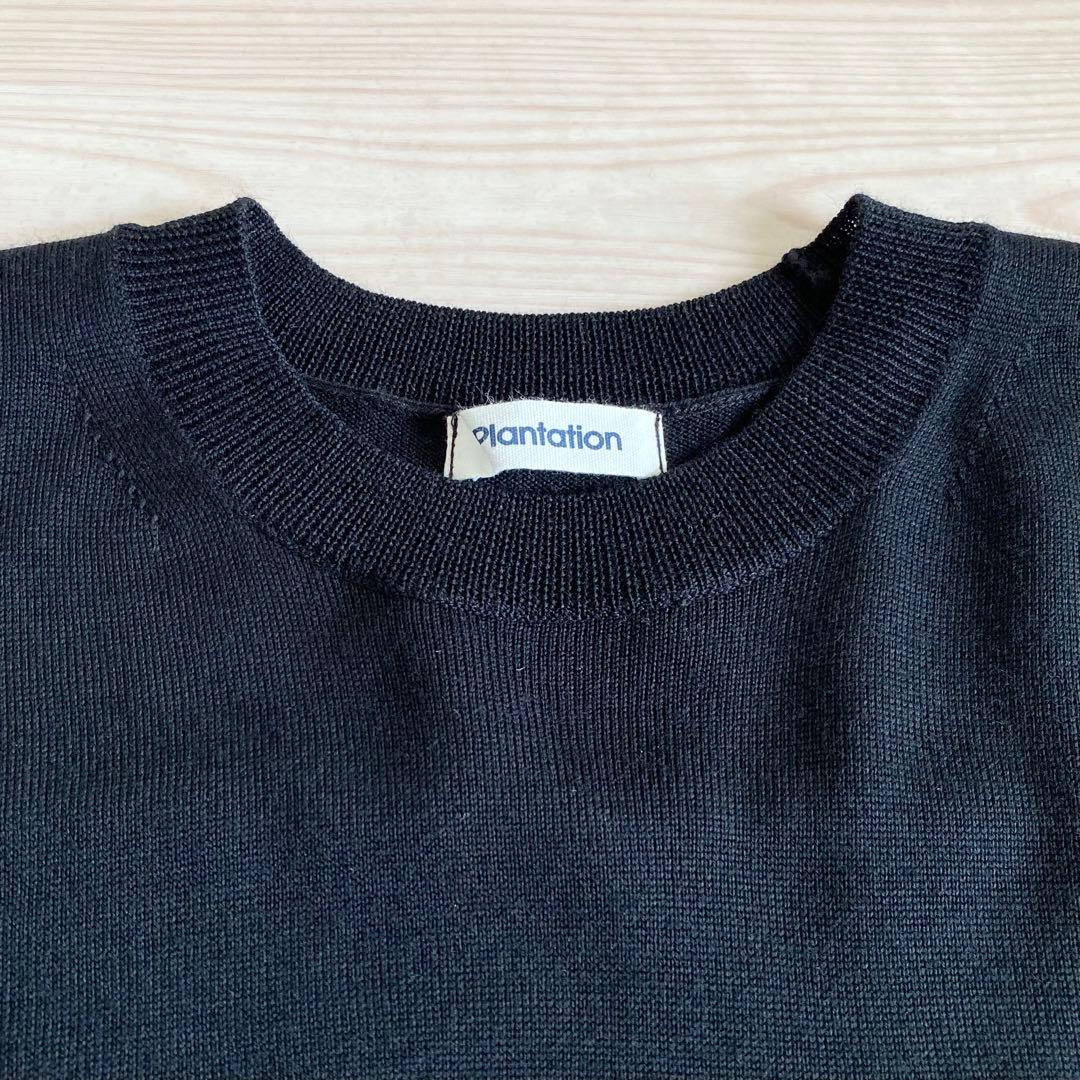 美品 Plantation 2021AW ウーステッドヤーン ワンピース M 黒