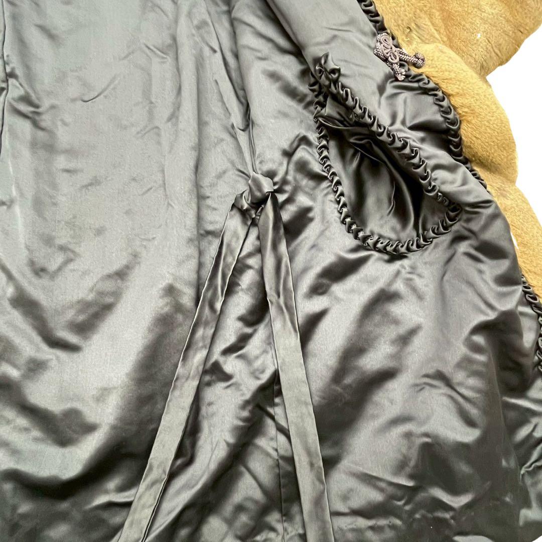 【ヴィンテージ本毛皮ファーコート1相当茶系80年代頃付き】