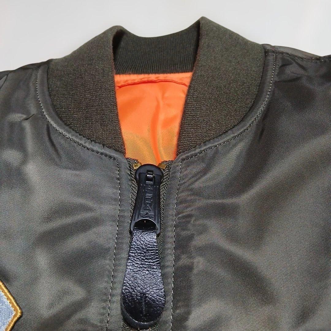 フライトジャケットMA1 AIRCREW TIGHT PATCH濃緑灰L新品同様