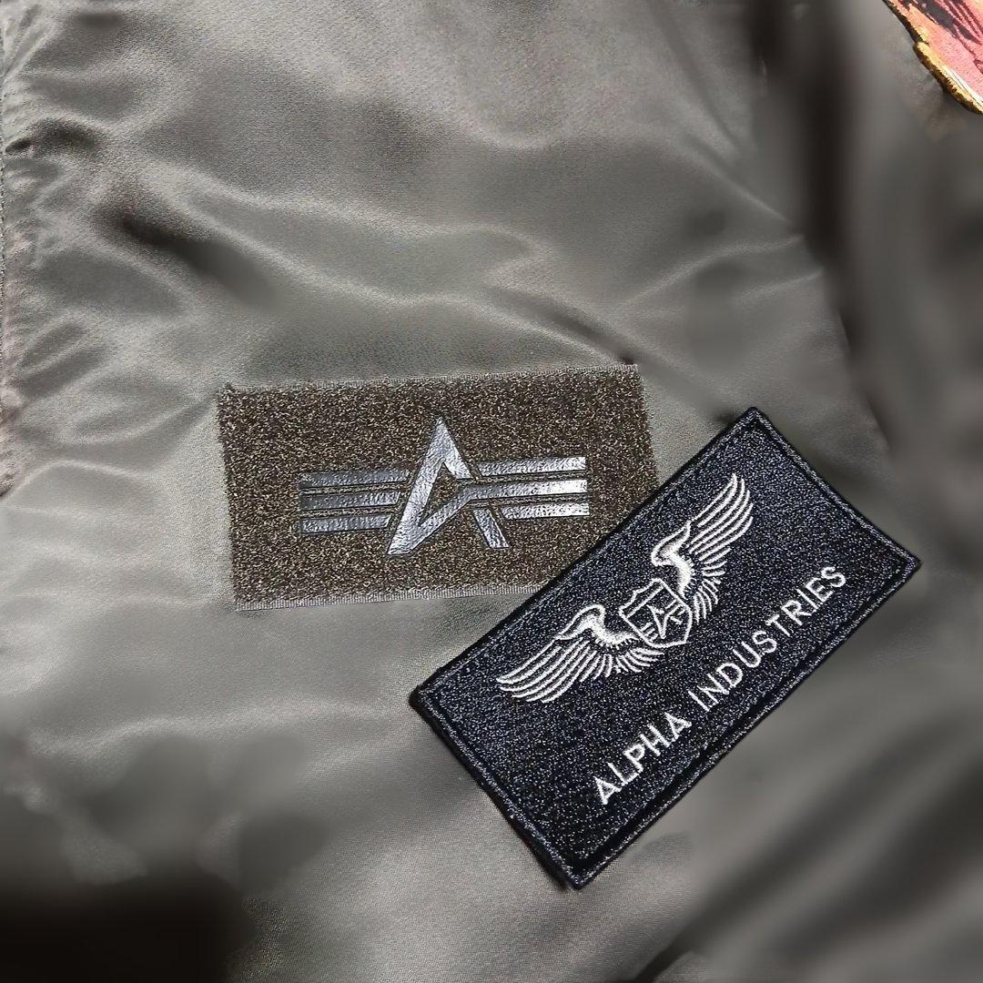 フライトジャケットMA1 AIRCREW TIGHT PATCH濃緑灰L新品同様