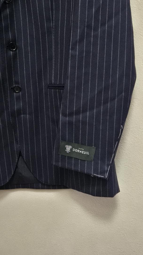 美品★SOVEREIGN ハンドライン チョークストライプ シングル3Bスーツ