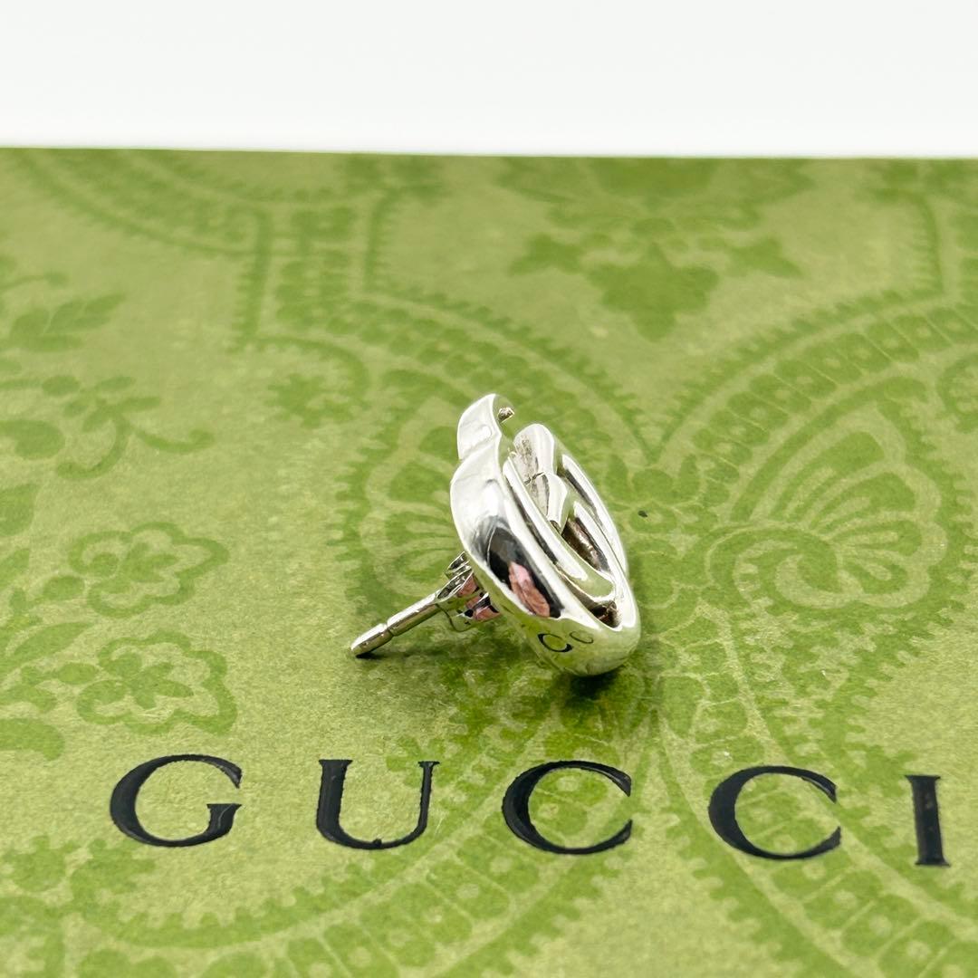 美品✨　グッチ　GUCCI ピアス　マーモント　GG　ラージ シルバー 片耳