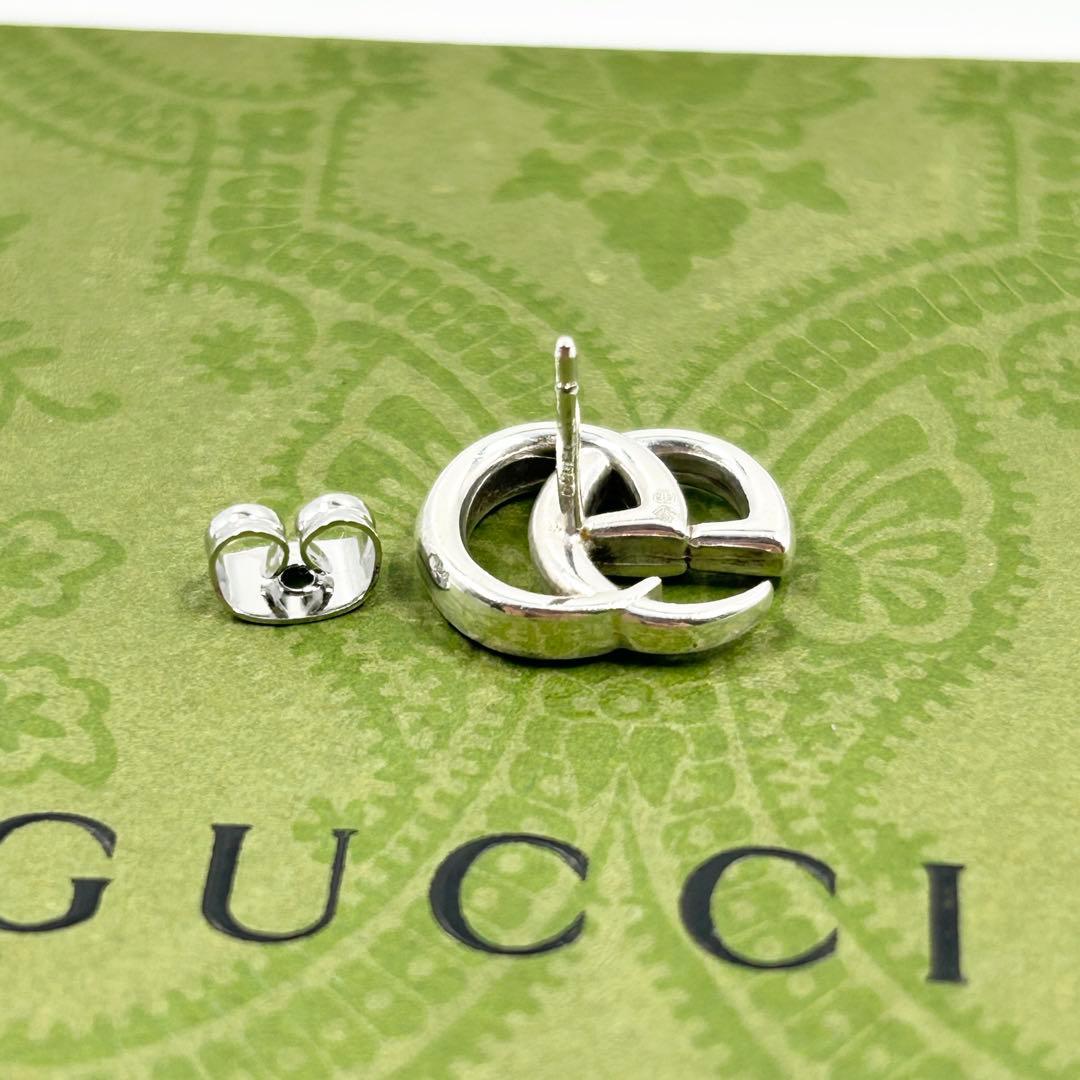 美品✨　グッチ　GUCCI ピアス　マーモント　GG　ラージ シルバー 片耳