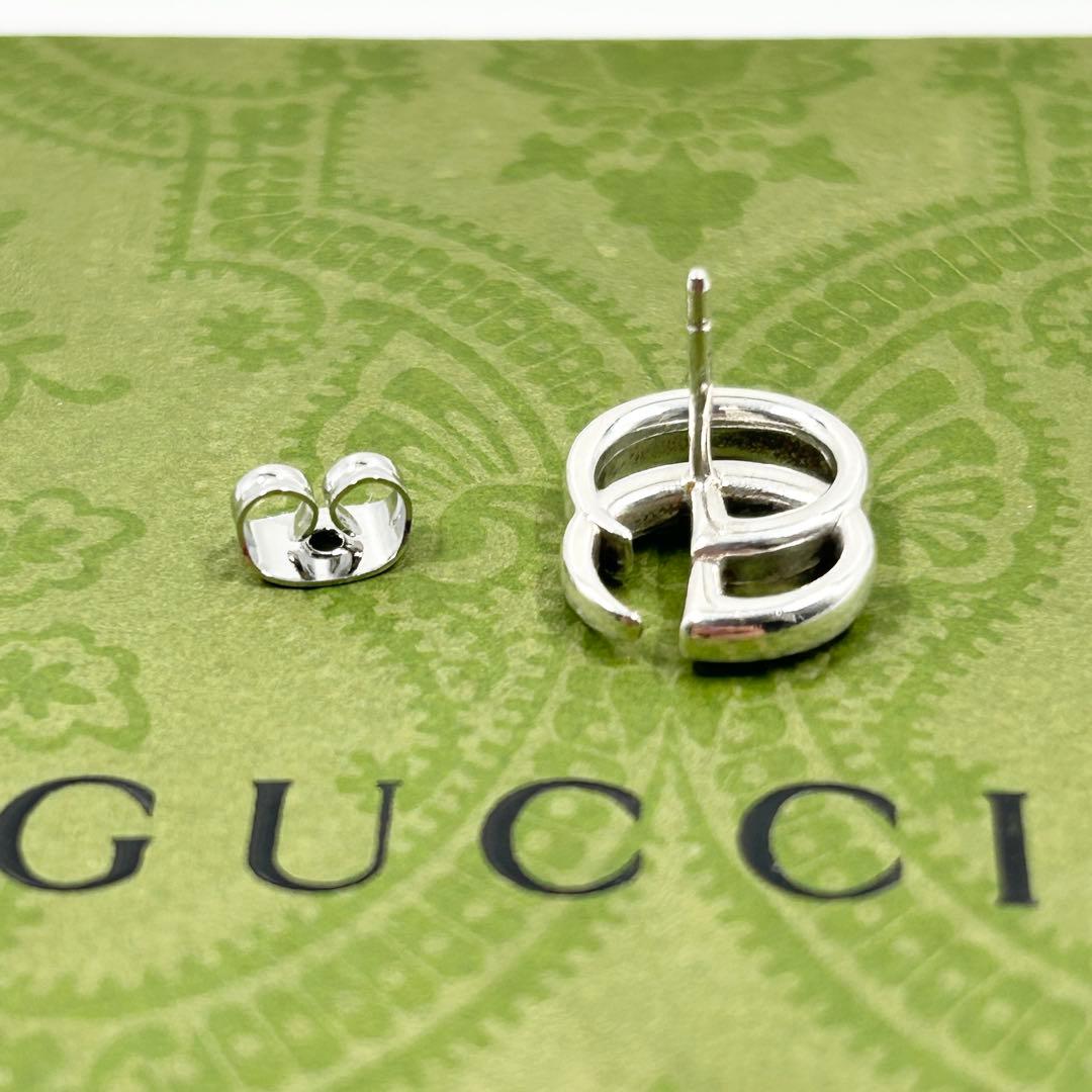 美品✨　グッチ　GUCCI ピアス　マーモント　GG　ラージ シルバー 片耳