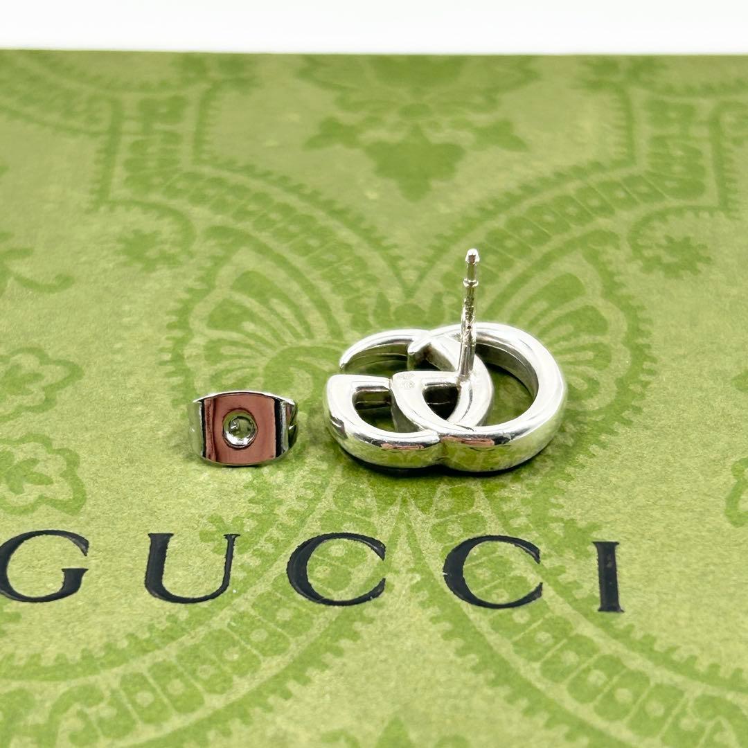 美品✨　グッチ　GUCCI ピアス　マーモント　GG　ラージ シルバー 片耳