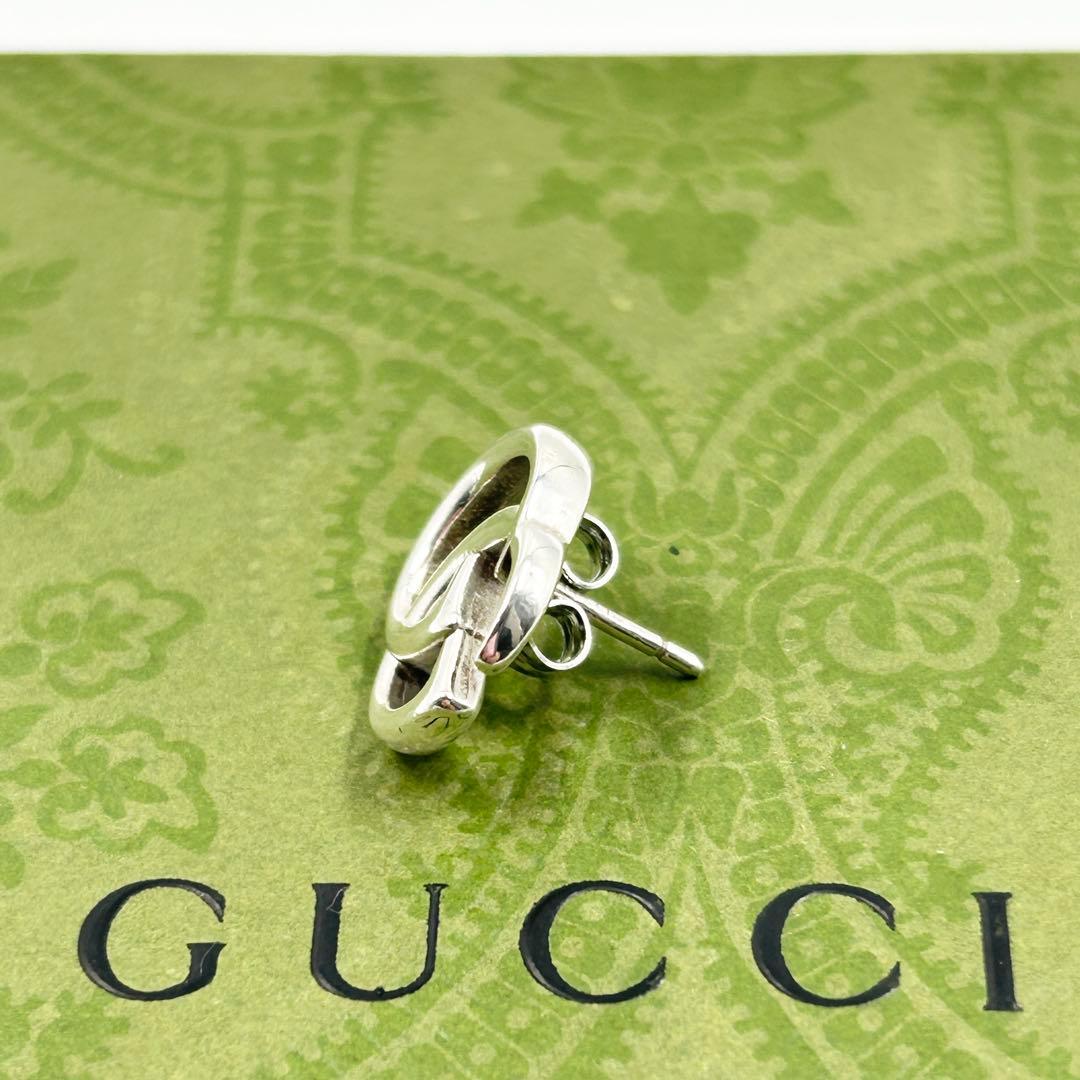 美品✨　グッチ　GUCCI ピアス　マーモント　GG　ラージ シルバー 片耳