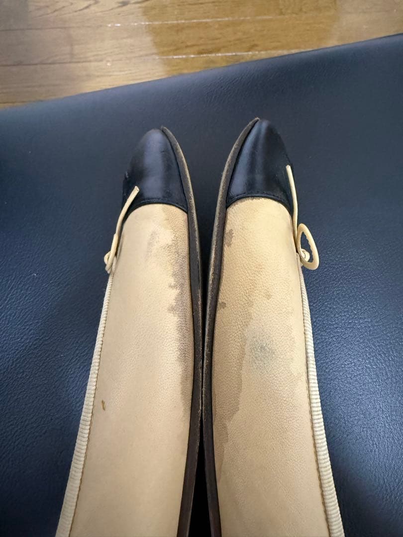 再出品⭐︎格安出品⭐︎CHANELシャネルバレリーナ ベージュ & ブラック38.5