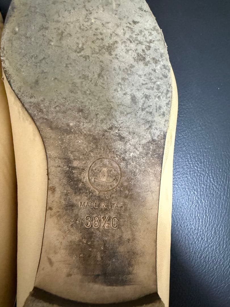 再出品⭐︎格安出品⭐︎CHANELシャネルバレリーナ ベージュ & ブラック38.5