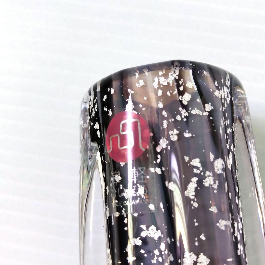 新品未使用 津軽びーどろ フラワーベース 夜空 季明かり 吹きガラス ガラス