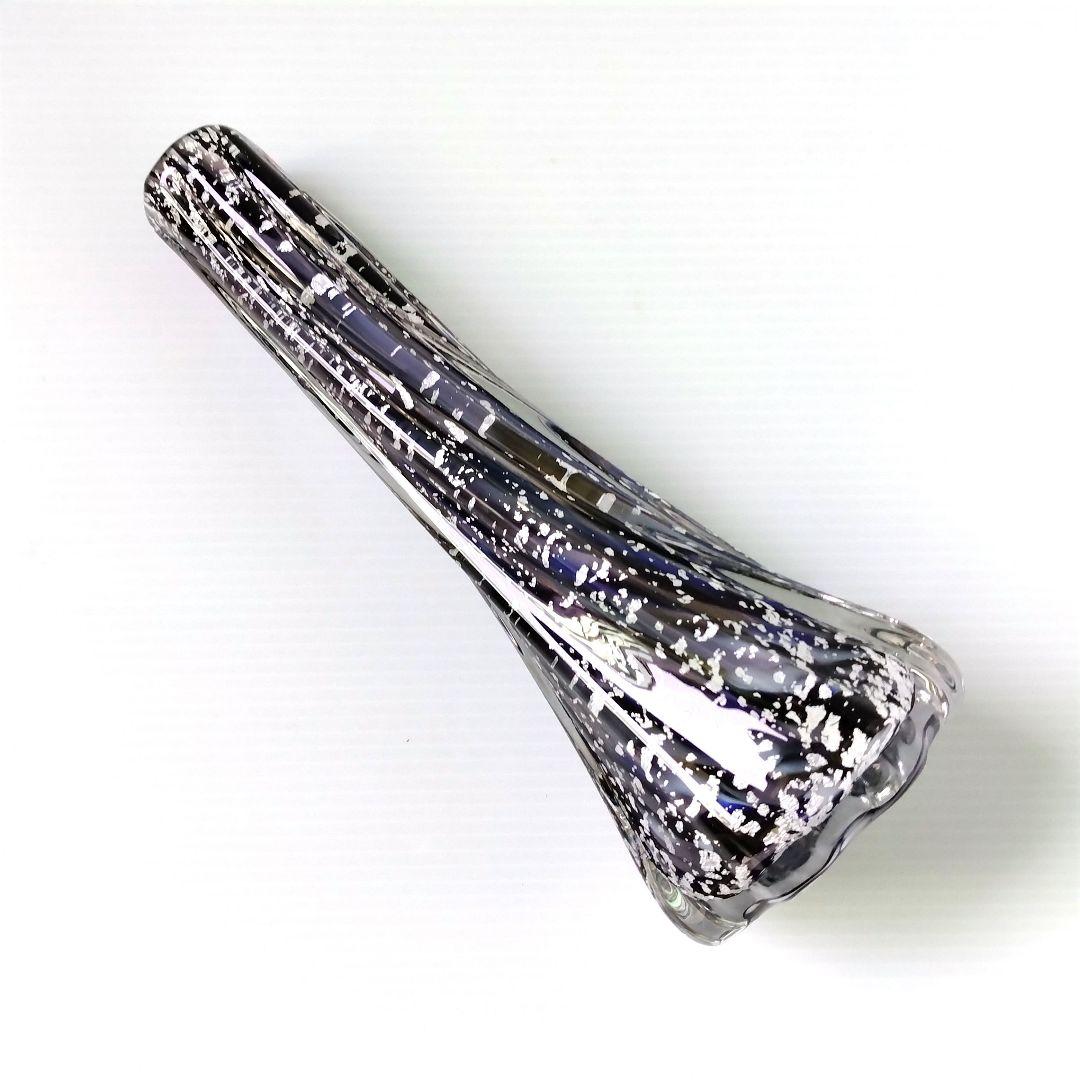 新品未使用 津軽びーどろ フラワーベース 夜空 季明かり 吹きガラス ガラス