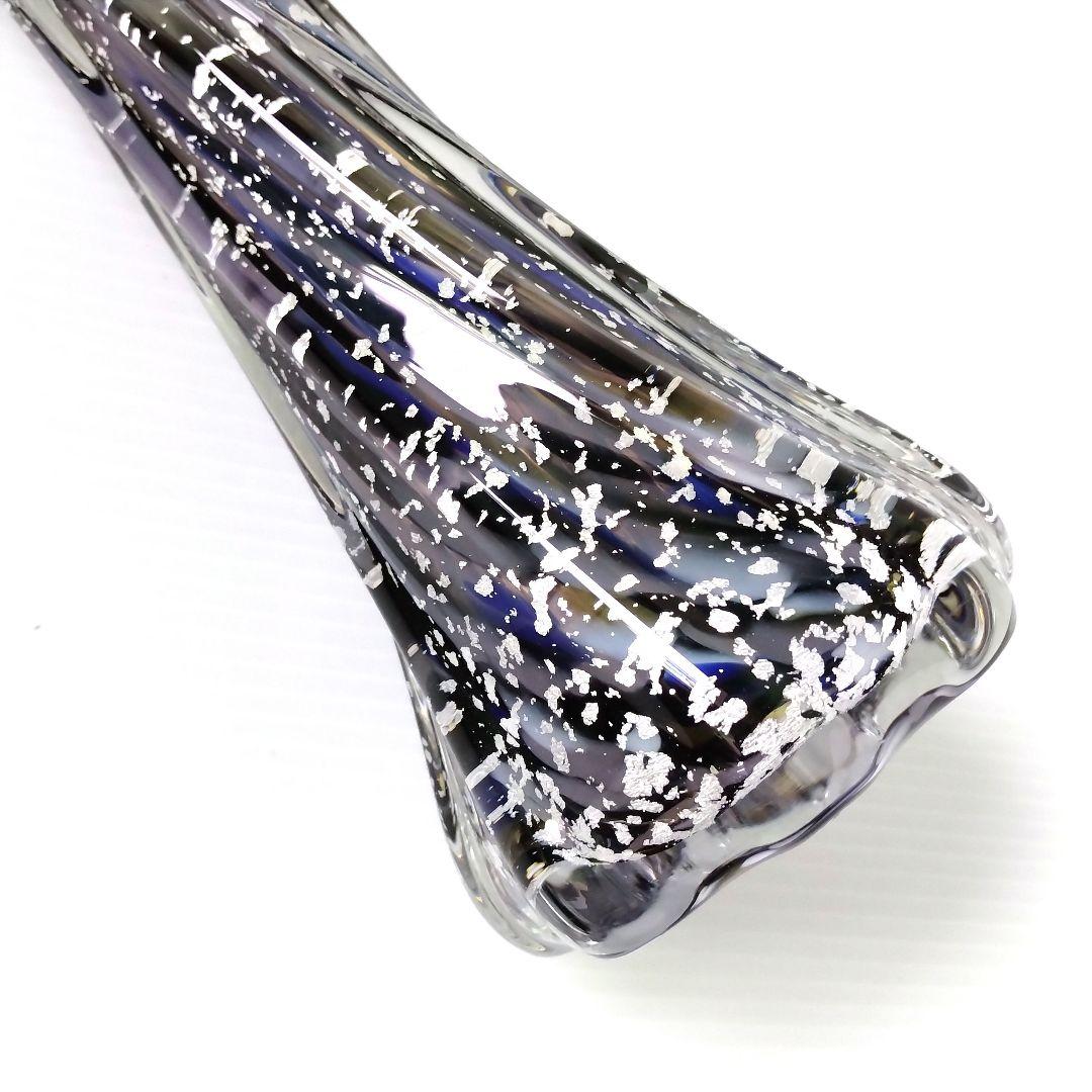 新品未使用 津軽びーどろ フラワーベース 夜空 季明かり 吹きガラス ガラス