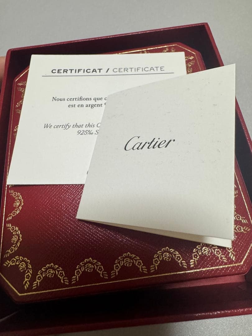 未使用 Cartier カルティエ　カフリンクス　カフス箱・保証書付き