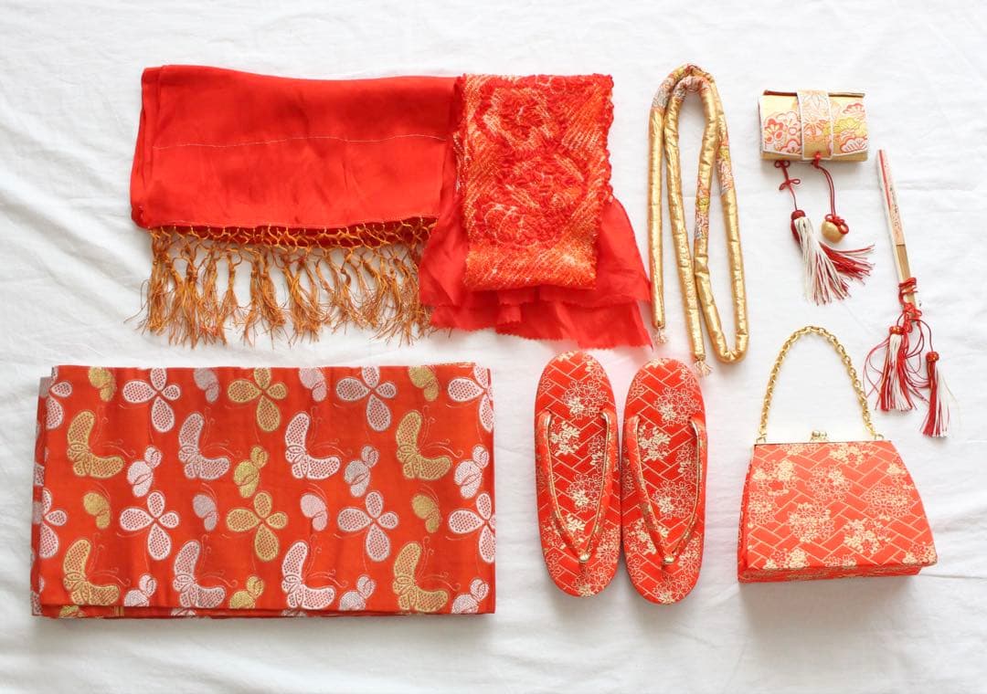 七五三 7歳 女の子 子供 水色 着物 帯 セット