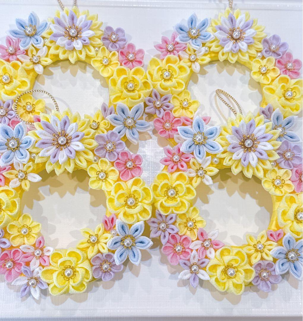 つまみ細工リース　リリー