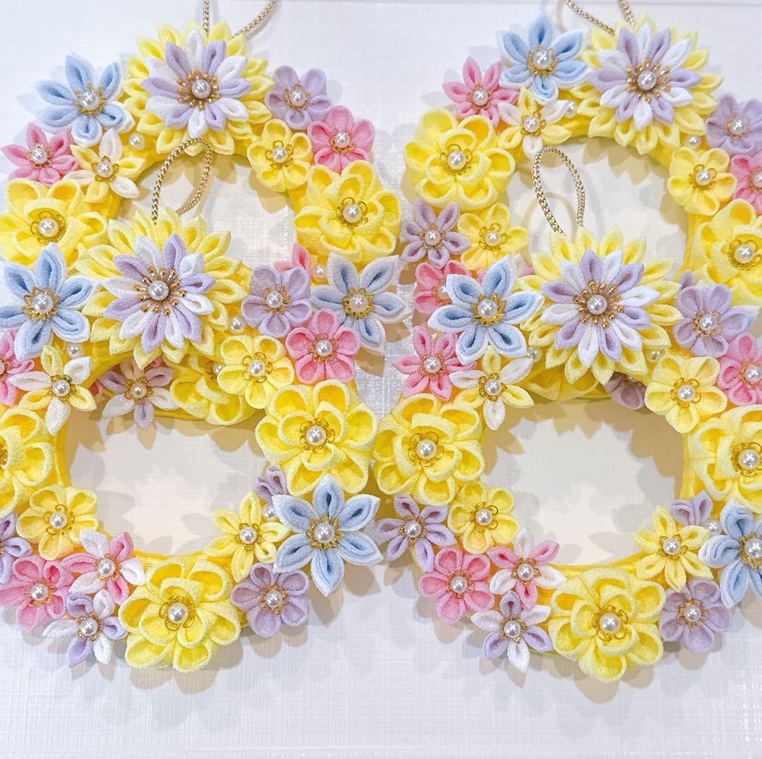 つまみ細工リース　リリー