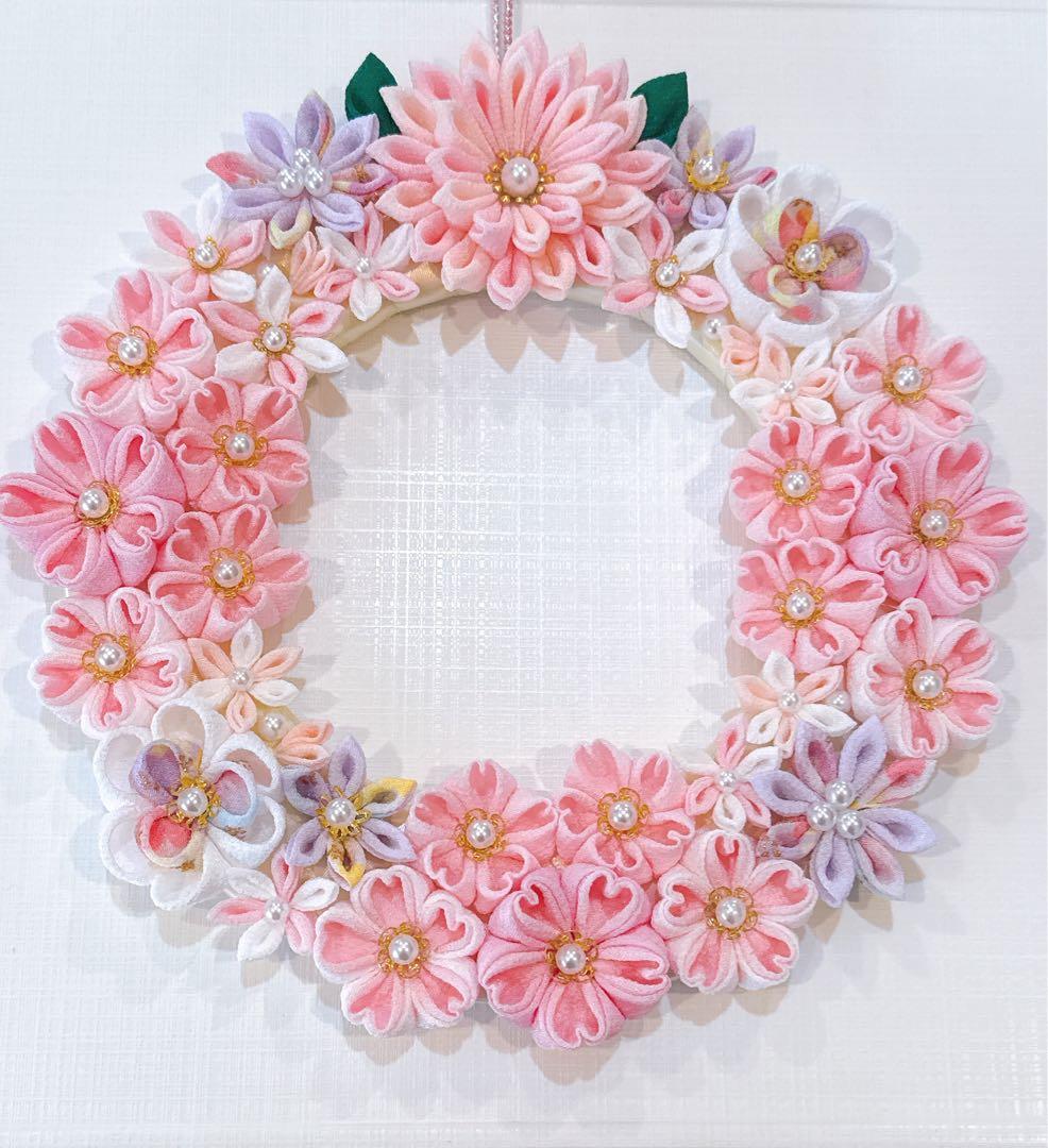 つまみ細工リース　リリー