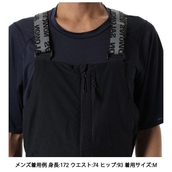 未使用 SALOMON メンズ アブソルート 3L ビブ スノーパンツ S 黒