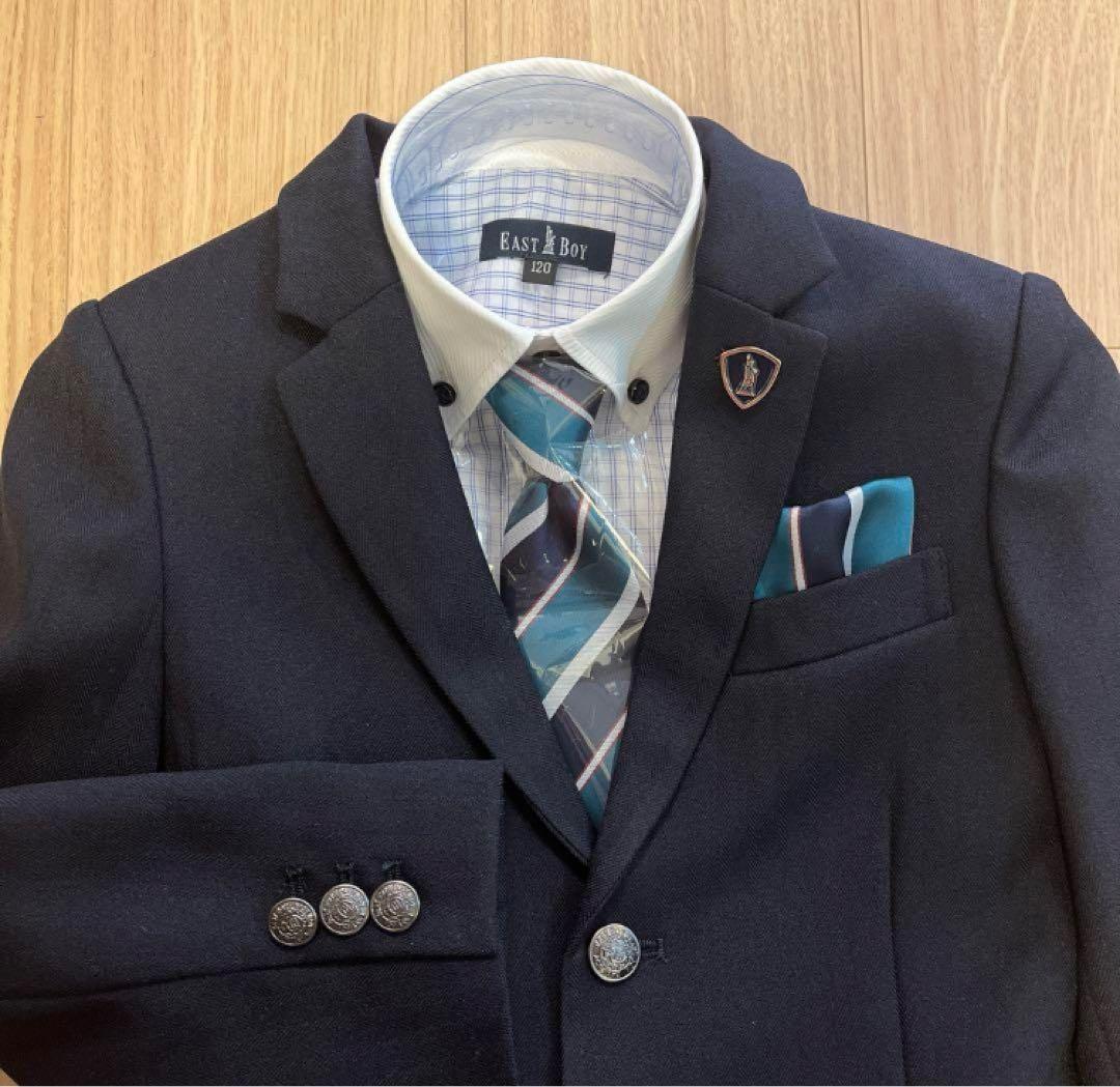 EASTBOY 男児フォーマルスーツ 120cm おまけ靴下、靴20cm
