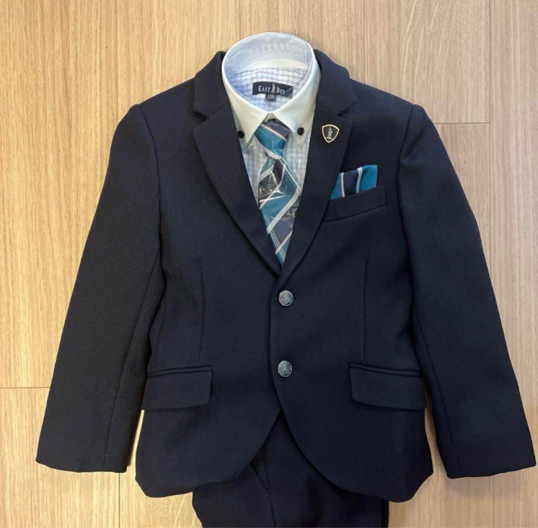 EASTBOY 男児フォーマルスーツ 120cm おまけ靴下、靴20cm