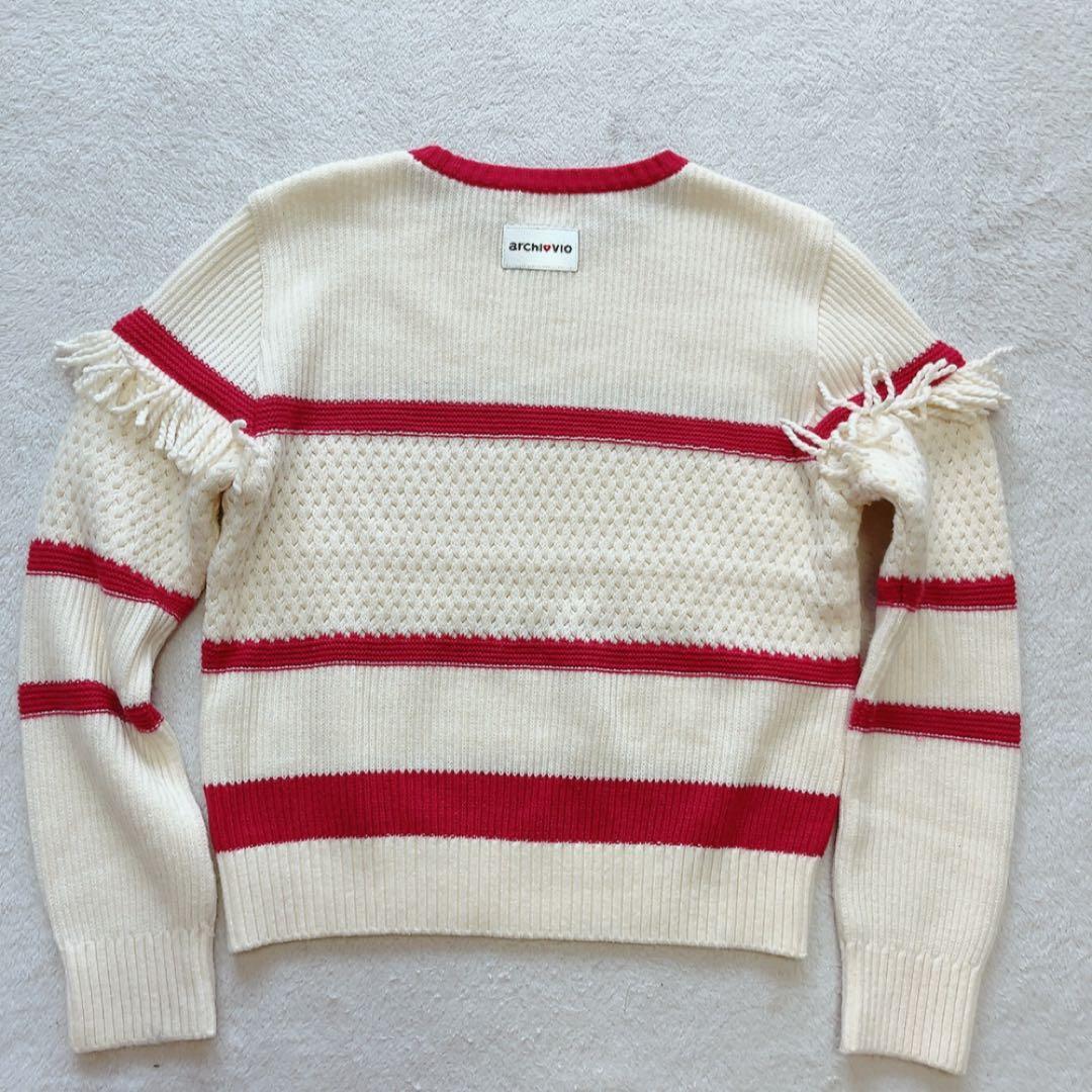 極美品　近年モデル　アルチビオ　セットアップ　ケーブル　フリンジ　白　ピンク