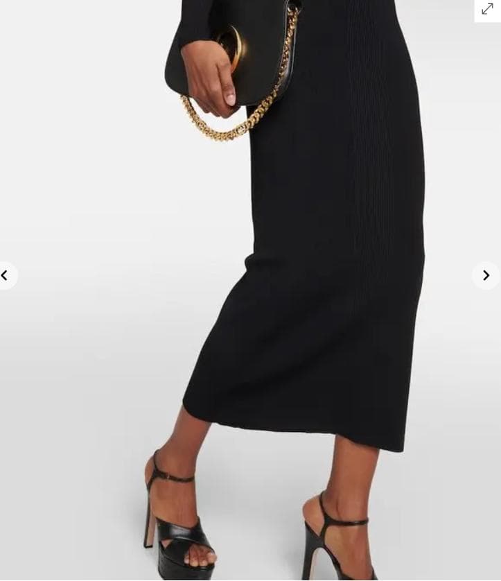 ミサ　GUCCI グッチ　リブニットワンピース　ミディドレスXS 美品