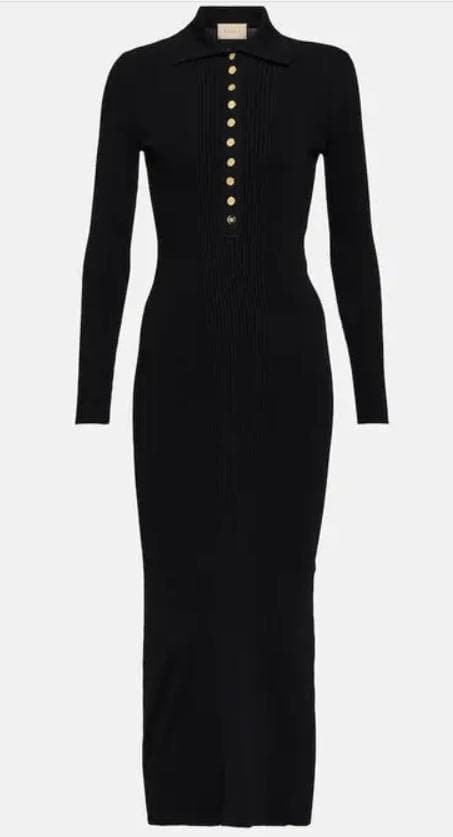 ミサ　GUCCI グッチ　リブニットワンピース　ミディドレスXS 美品