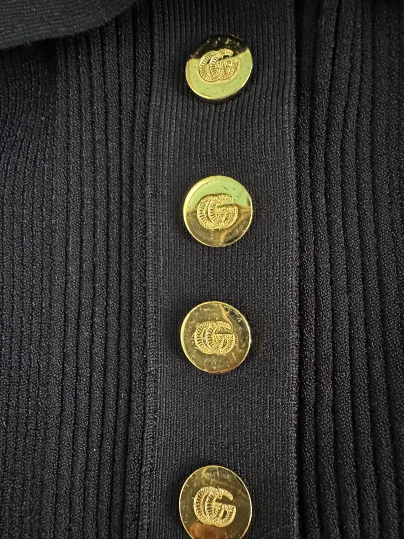 ミサ　GUCCI グッチ　リブニットワンピース　ミディドレスXS 美品