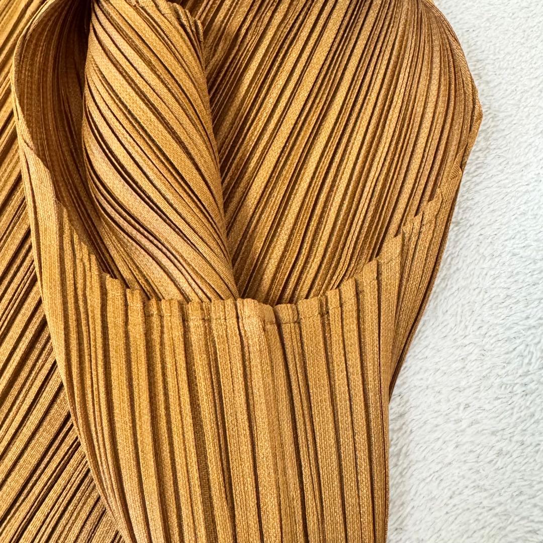 美品✨PLEATS PLEASE プリーツ　チュニック　ブラウン　サイズ3