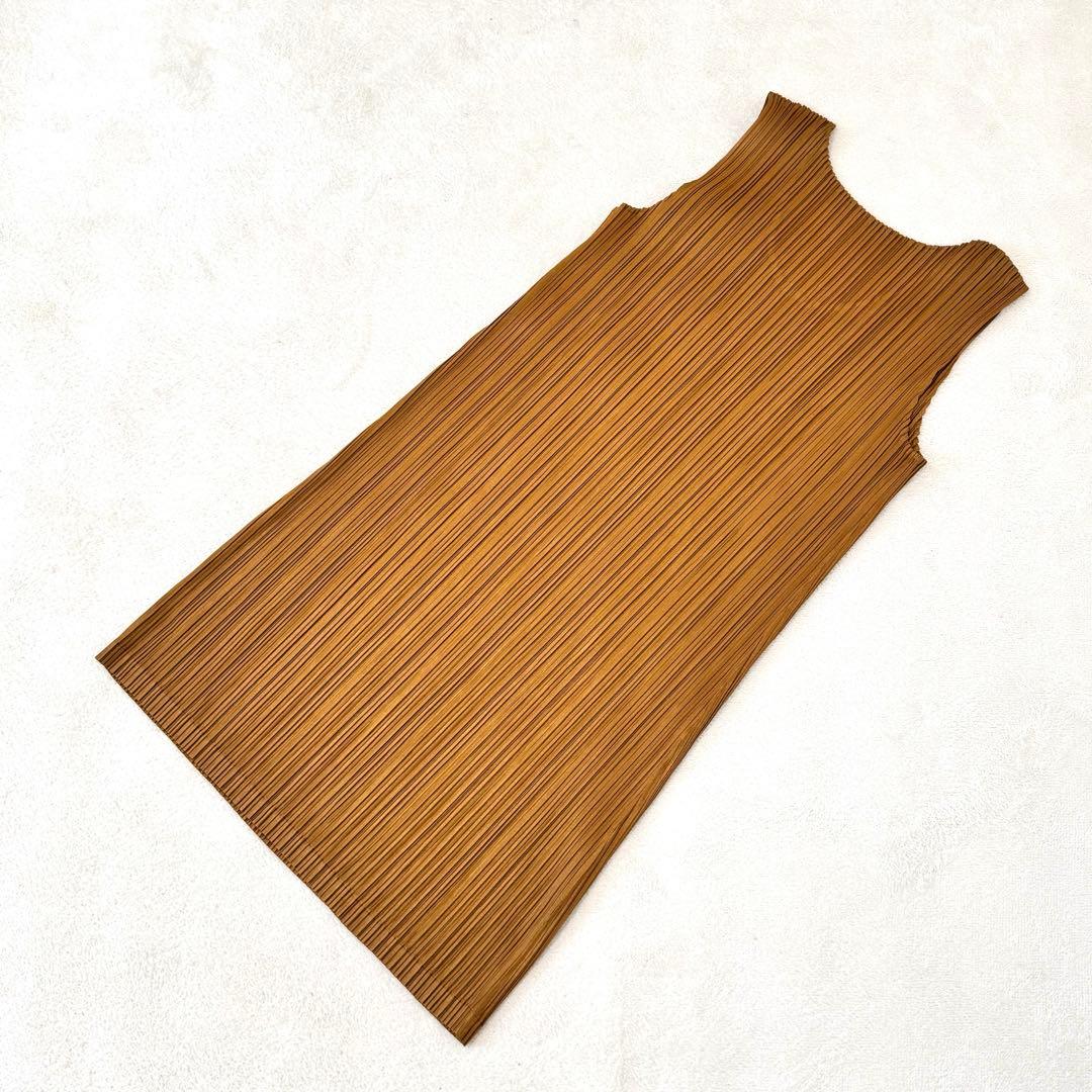 美品✨PLEATS PLEASE プリーツ　チュニック　ブラウン　サイズ3