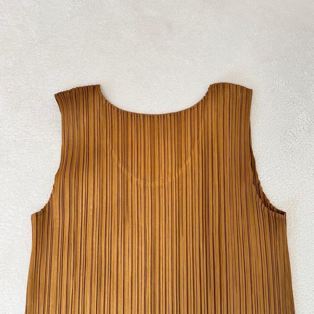 美品✨PLEATS PLEASE プリーツ　チュニック　ブラウン　サイズ3