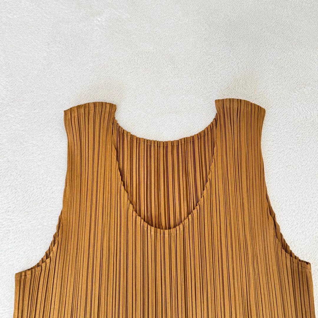 美品✨PLEATS PLEASE プリーツ　チュニック　ブラウン　サイズ3