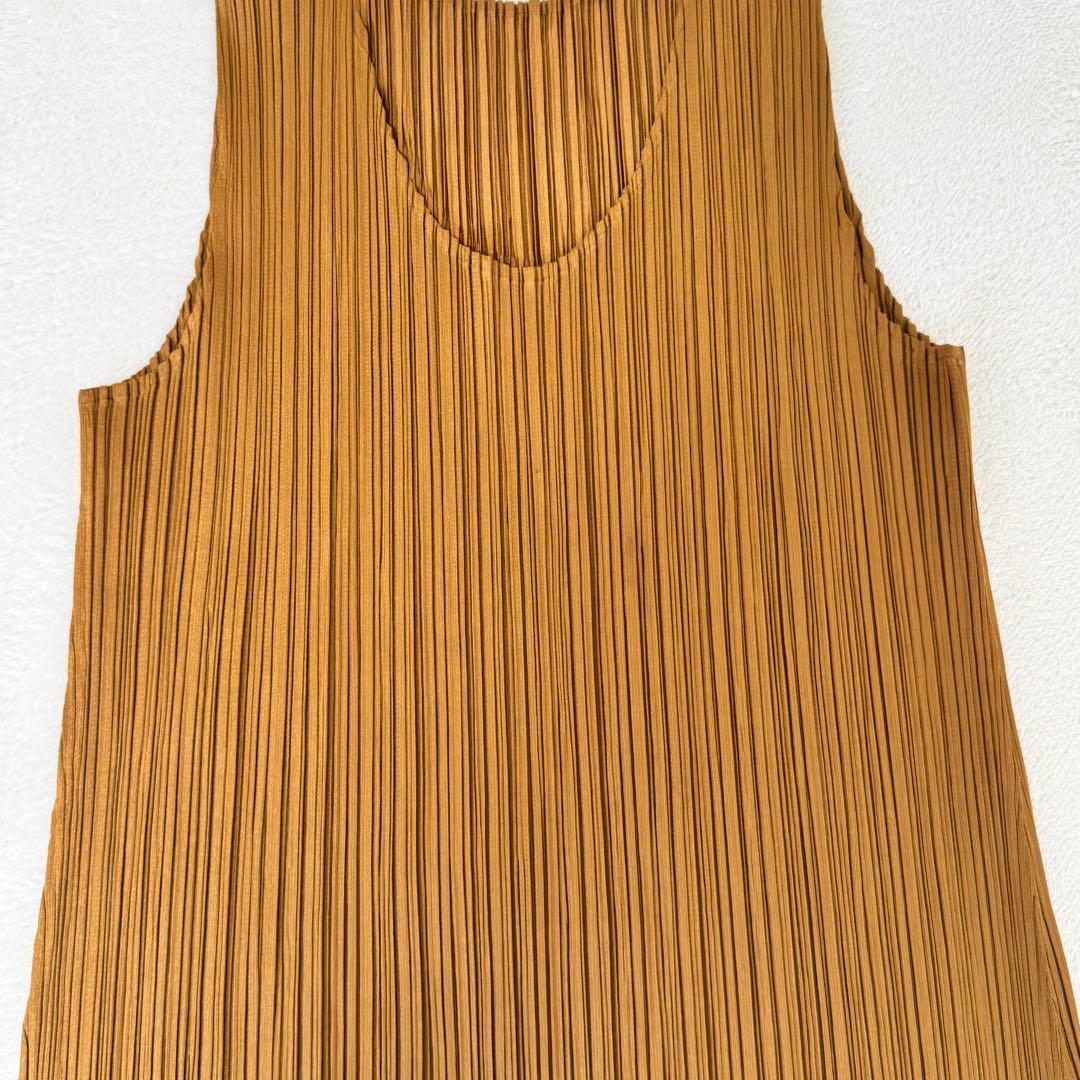 美品✨PLEATS PLEASE プリーツ　チュニック　ブラウン　サイズ3
