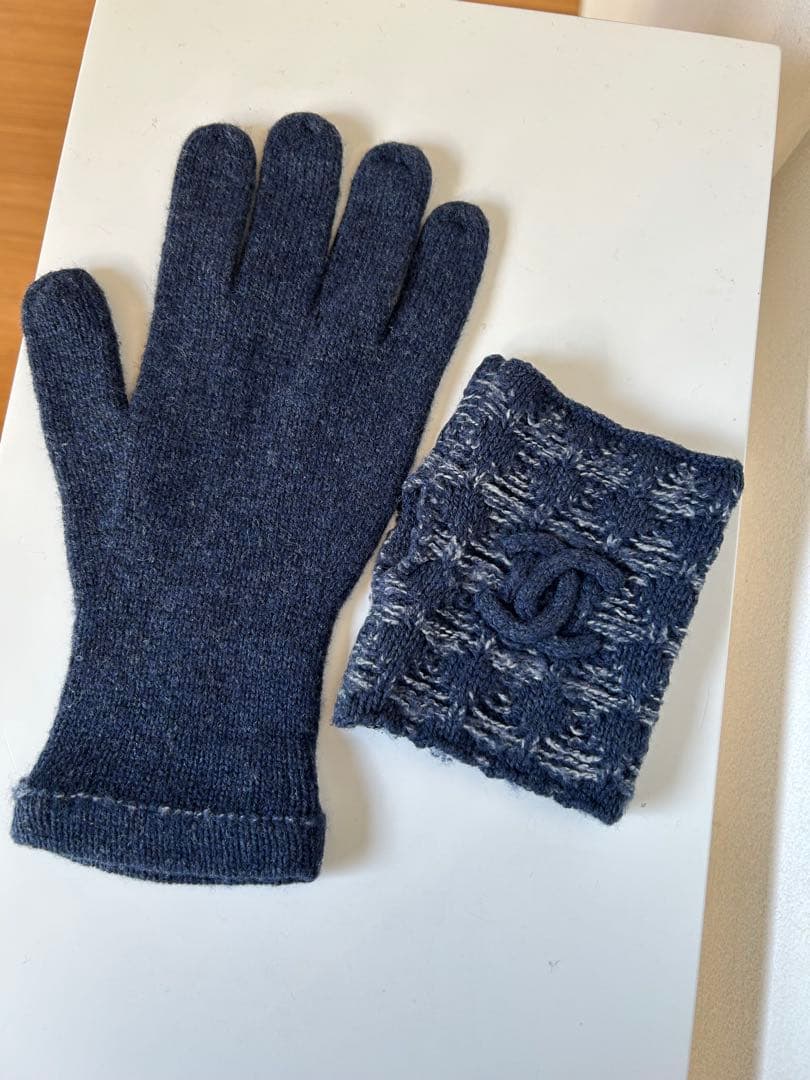 シャネル・カバー付手袋グローブ2WAYタイプ・美品