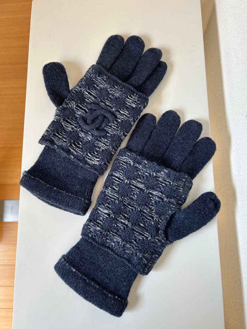 シャネル・カバー付手袋グローブ2WAYタイプ・美品