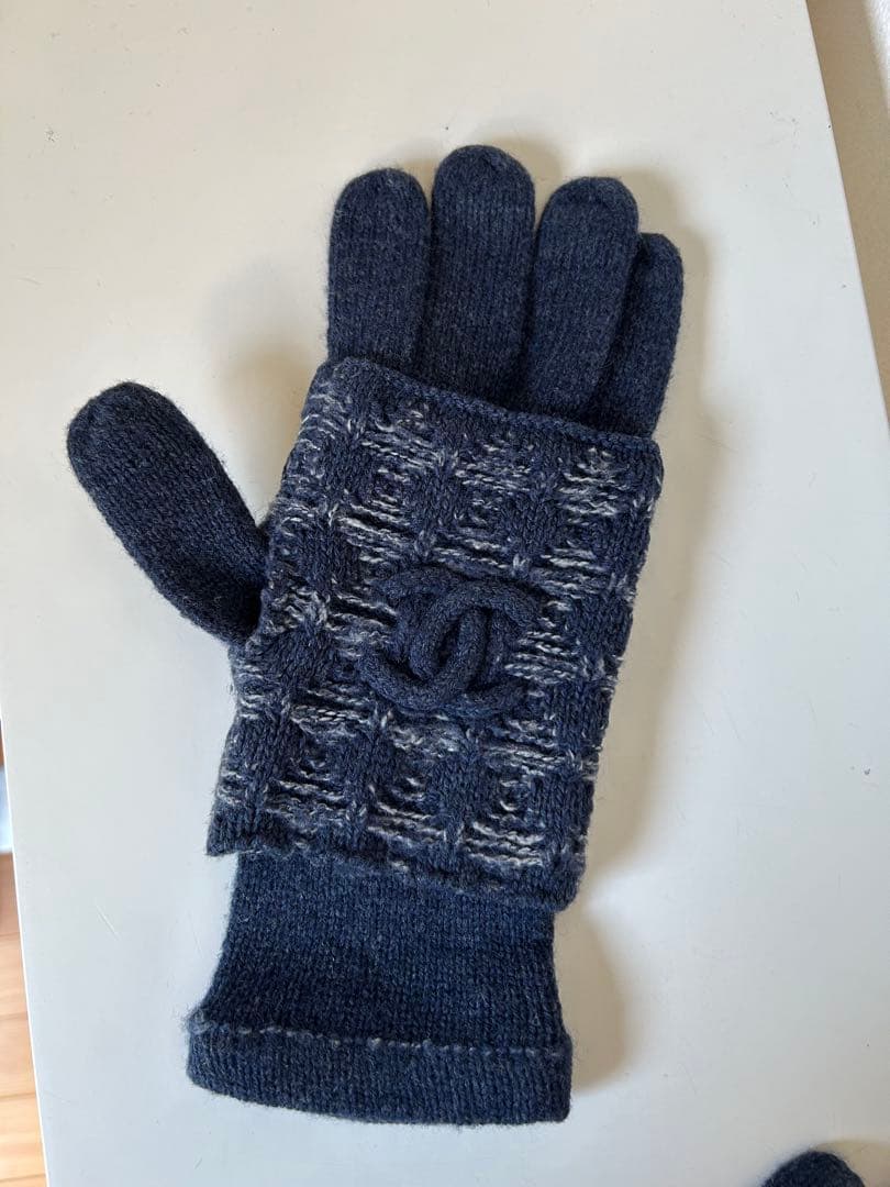 シャネル・カバー付手袋グローブ2WAYタイプ・美品