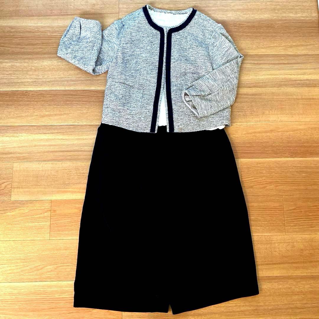 卒業式入学式/ノーカラージャケット ブラウス　パンツ3点セット１５号