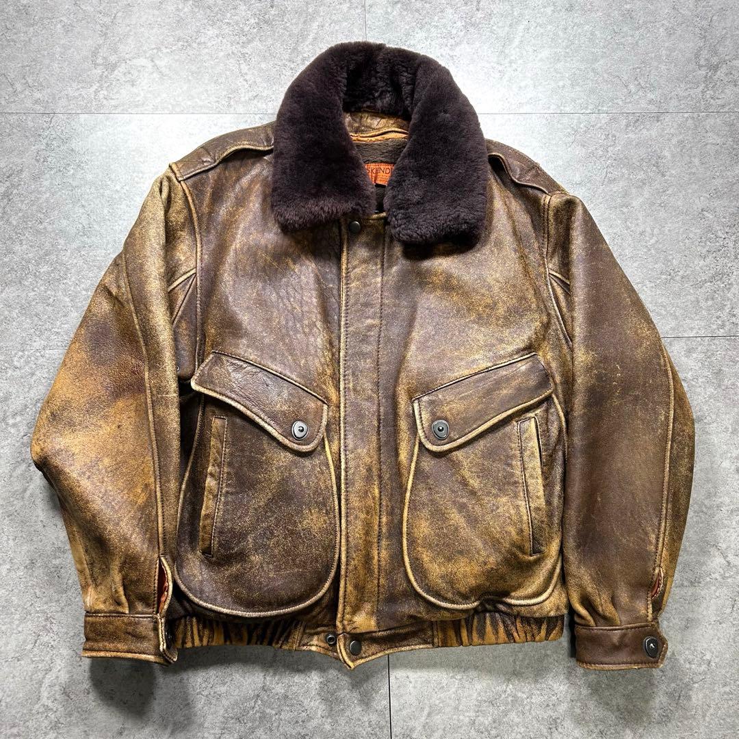 90s【Vintage】G-1 レザーフライトジャケット/Y2K/A-2/短丈◎