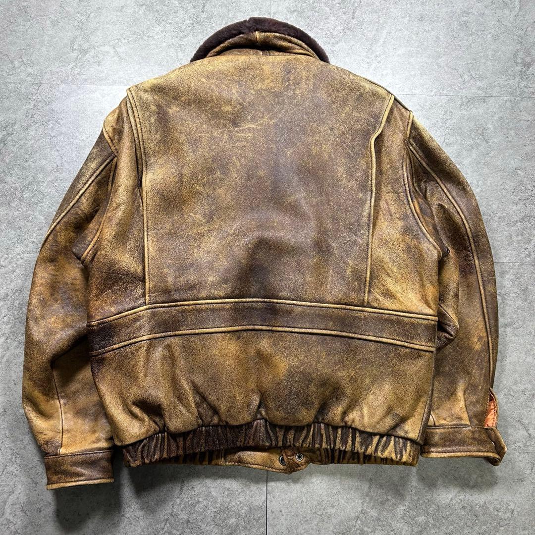 90s【Vintage】G-1 レザーフライトジャケット/Y2K/A-2/短丈◎
