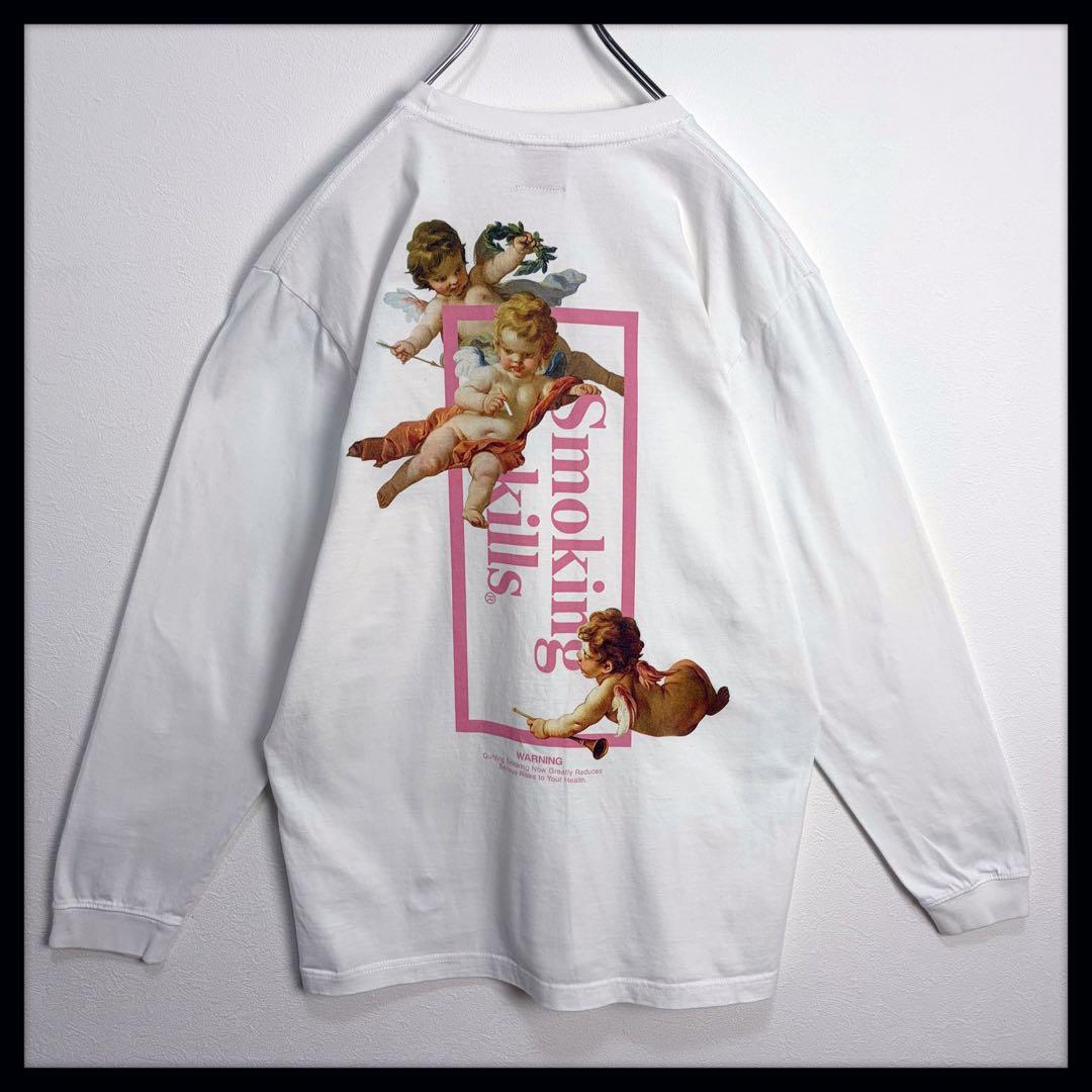 【美品】FR2 梅 エンジェル 天使 長袖Tシャツ ピンク 限定カラー 入手困難