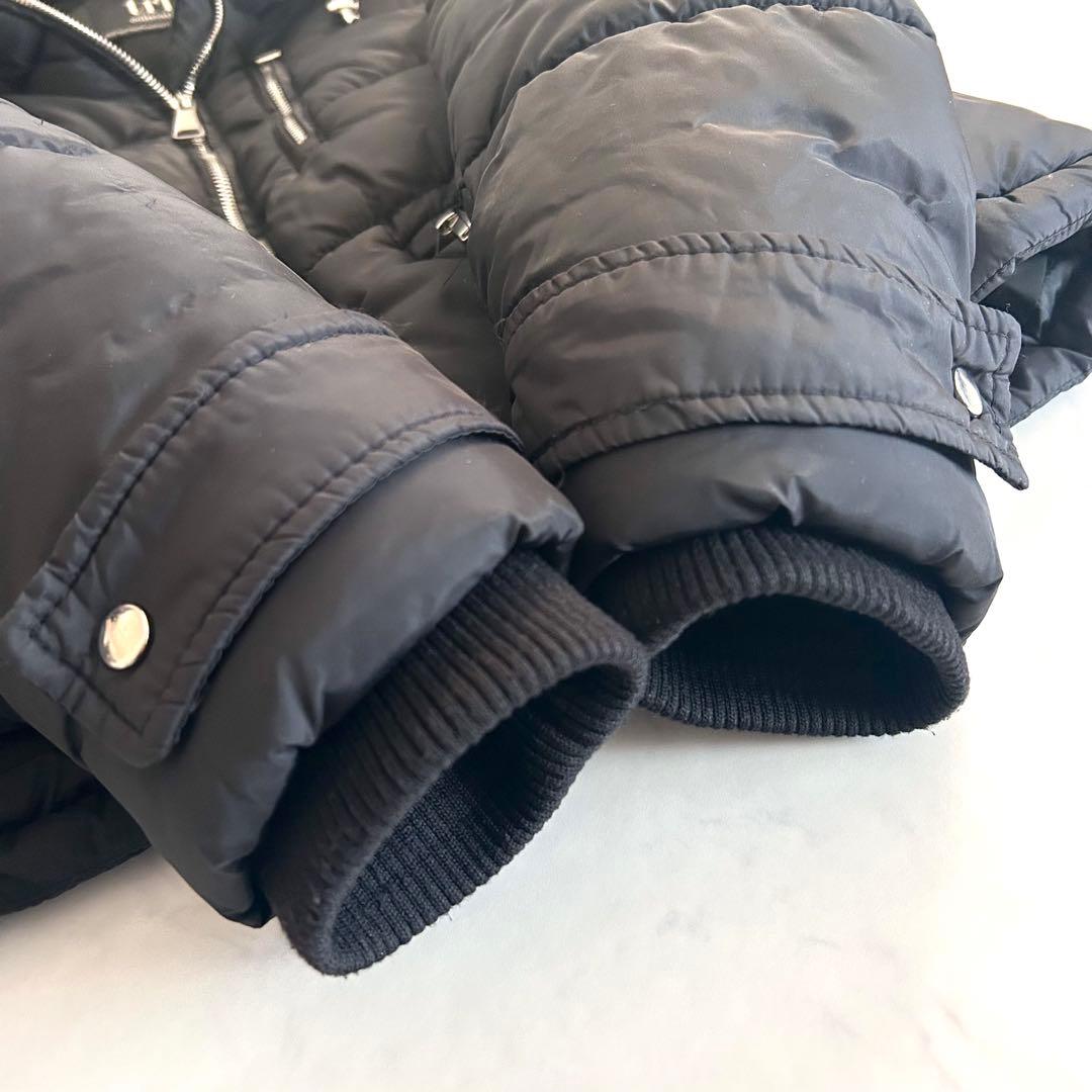 ザラ ZARA TRF ボリュームファーフード付き中綿ジャケット 黒 ブラック